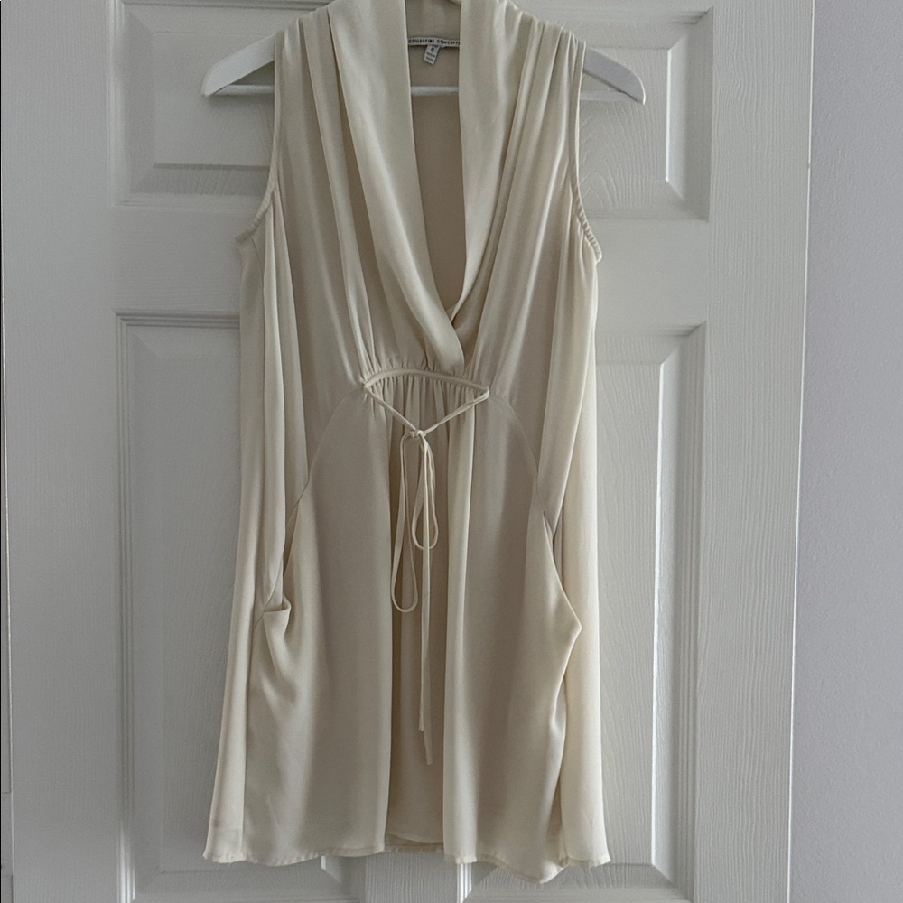 Collective Concepts Cream Sleeveless Mini Dress